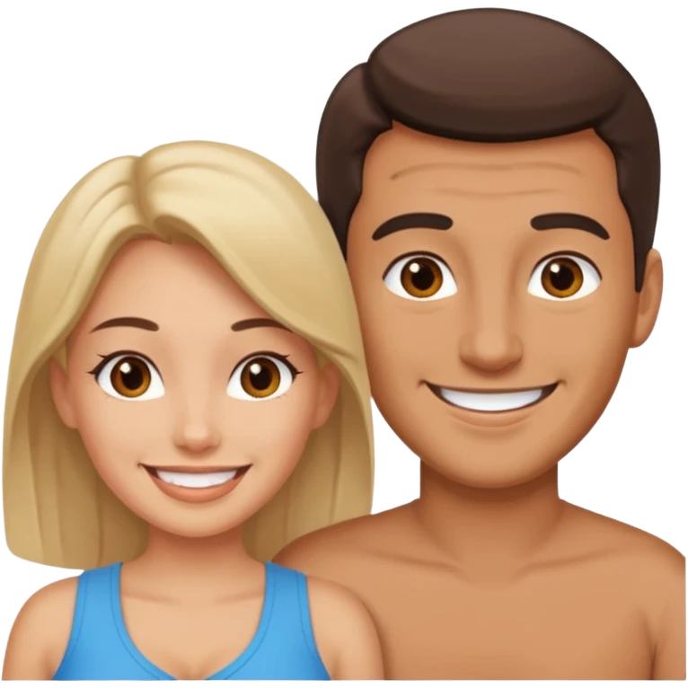 Man sucking naked busty female boobs emoji