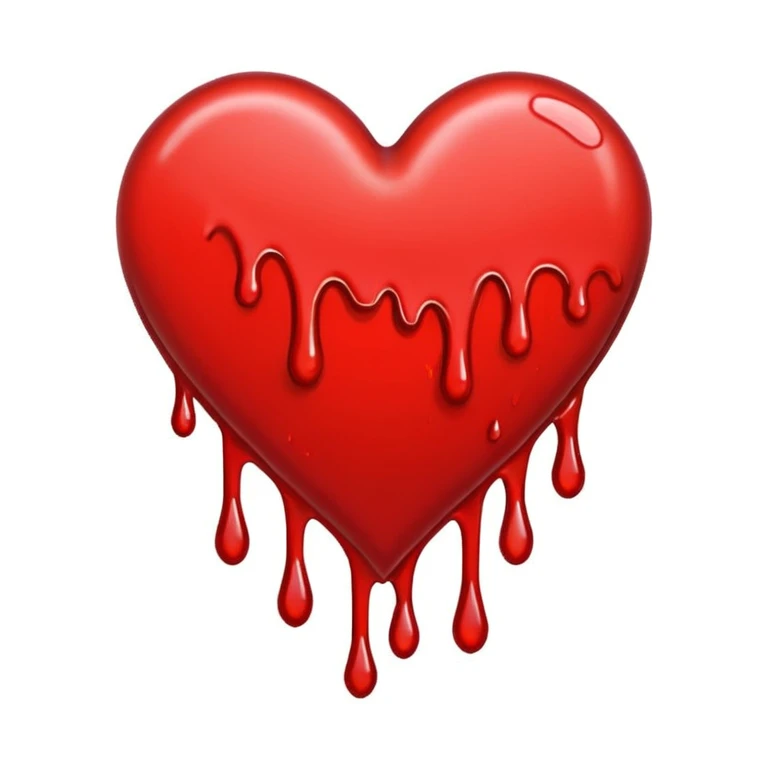 graffiti themed heart emoji
