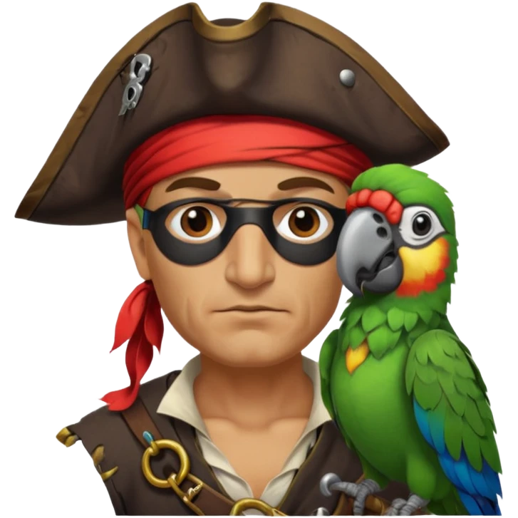 pirate and parrot emoji
