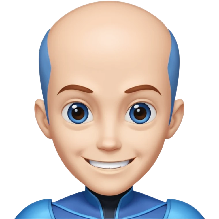 Megamind smiling mischievously emoji