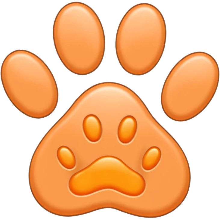 a very light pale pastel orange #FFDBBB pawprint emoji