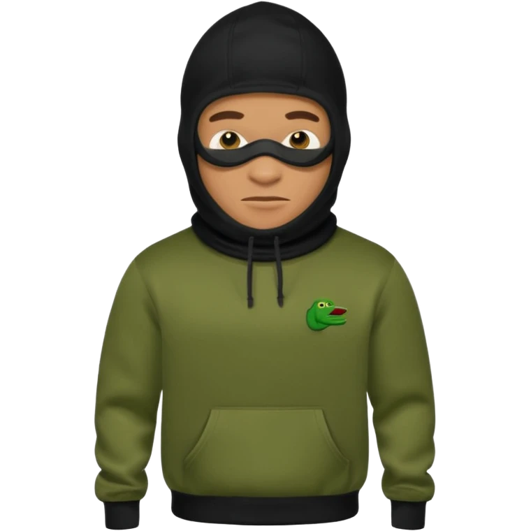 Shrek en tn avec une cagoule un jogging Lacoste avec un pull CP company emoji