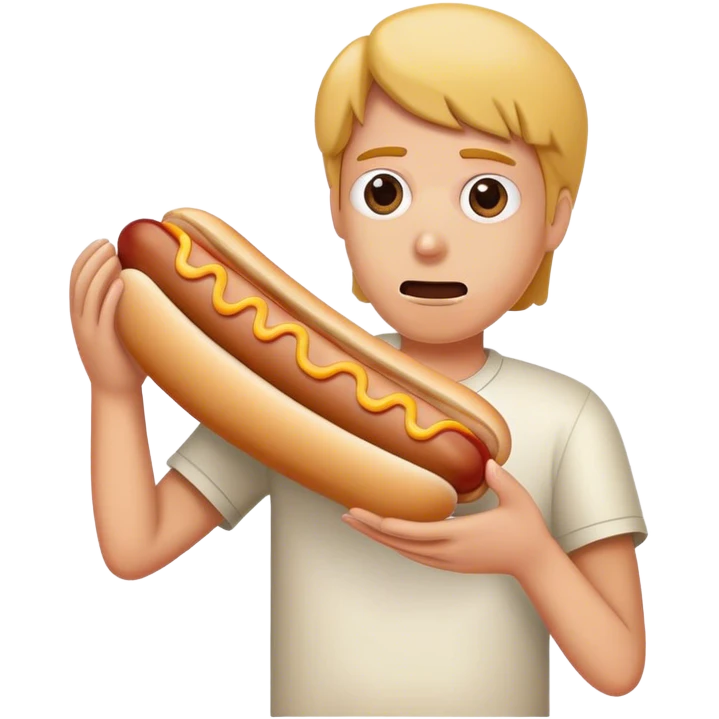Throwing up a hotdog  emoji