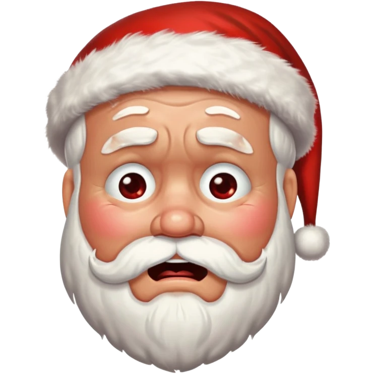 Santa claus distressed and crying emoji