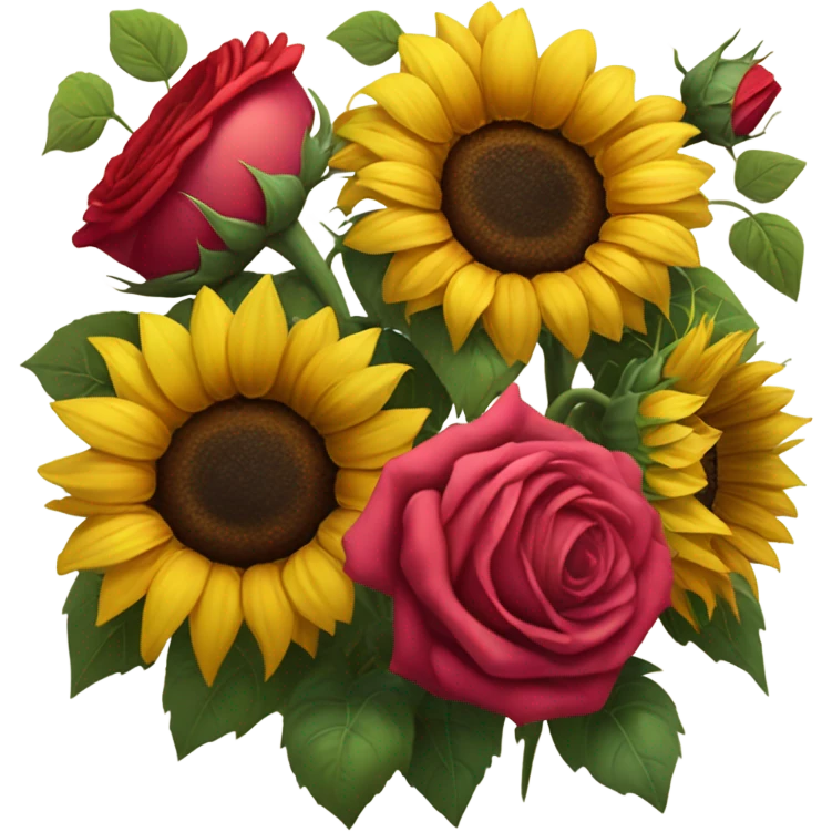 sunflowers and roses  emoji