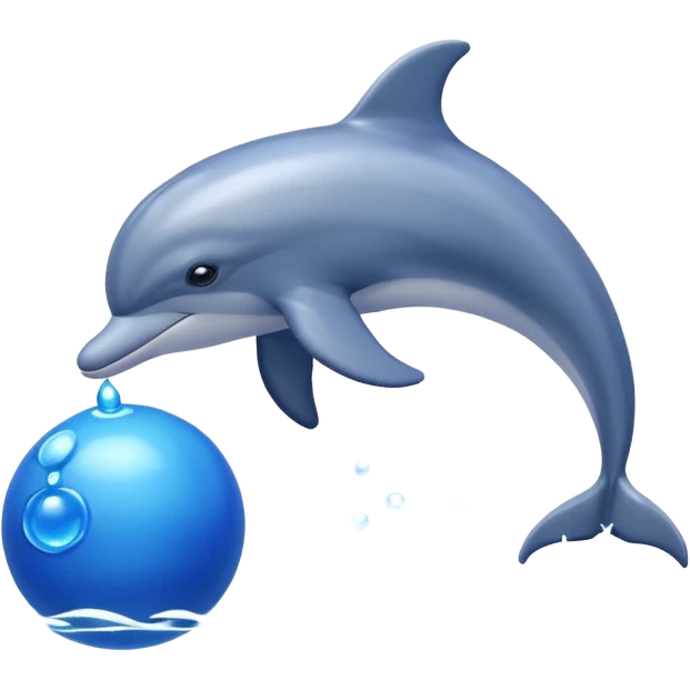 Dolphin with ball emoji