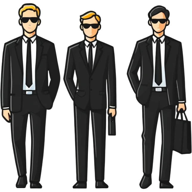 Men in black emoji