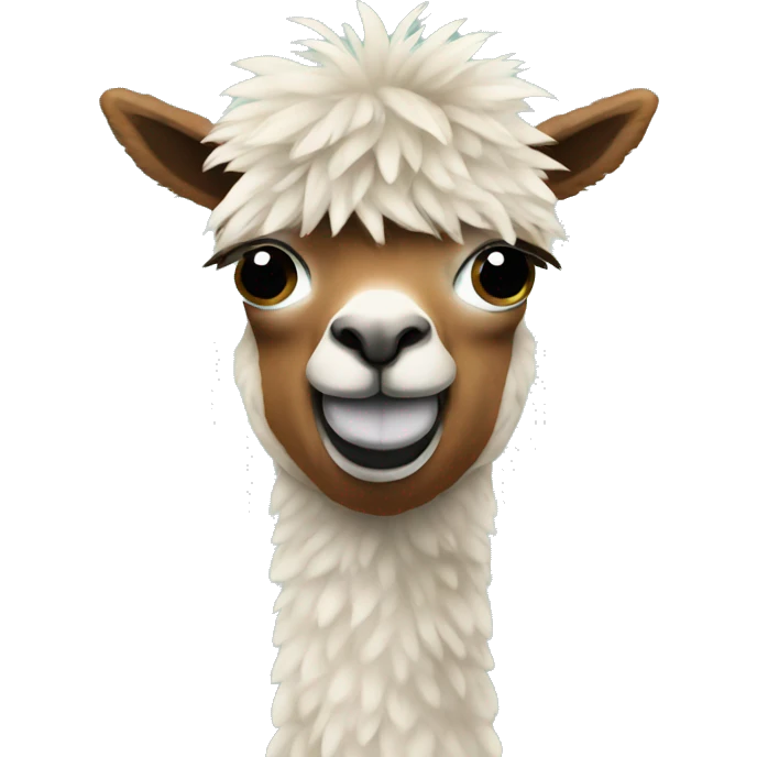 Intoxicated alpaca emoji