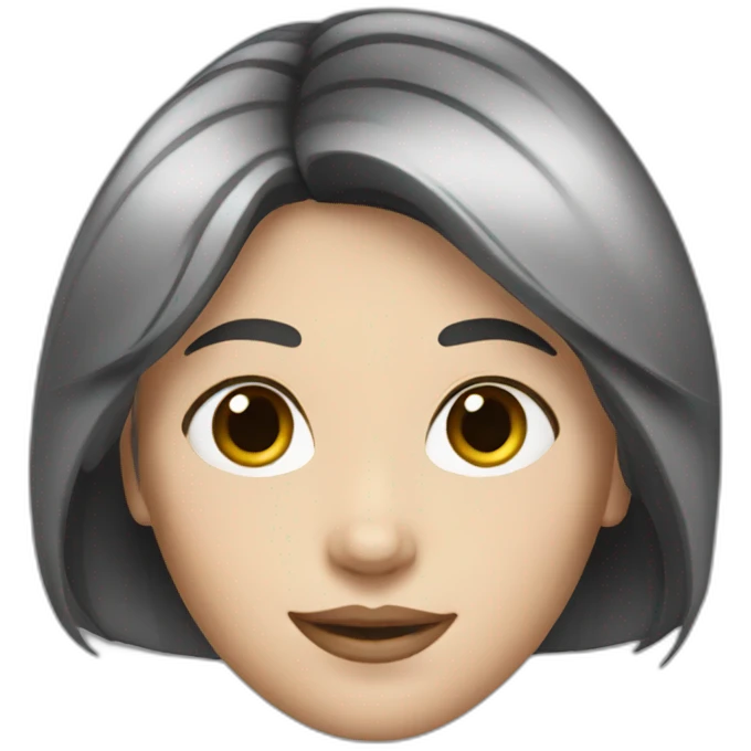 white women black hair emoji