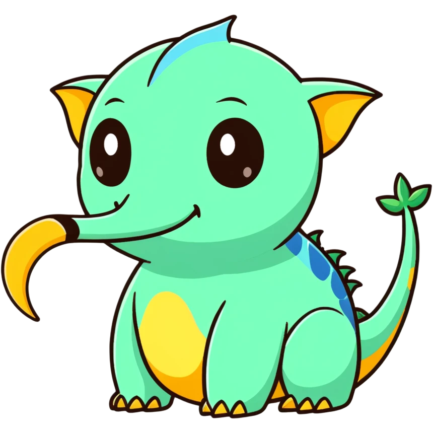 Tropical Exotic Fakémon-fantasy-creature, full body emoji