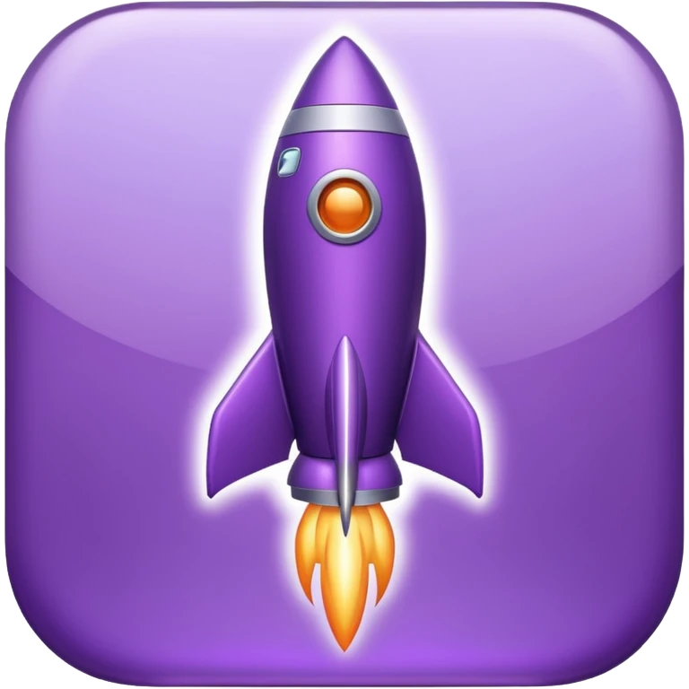 purple rocket emoji