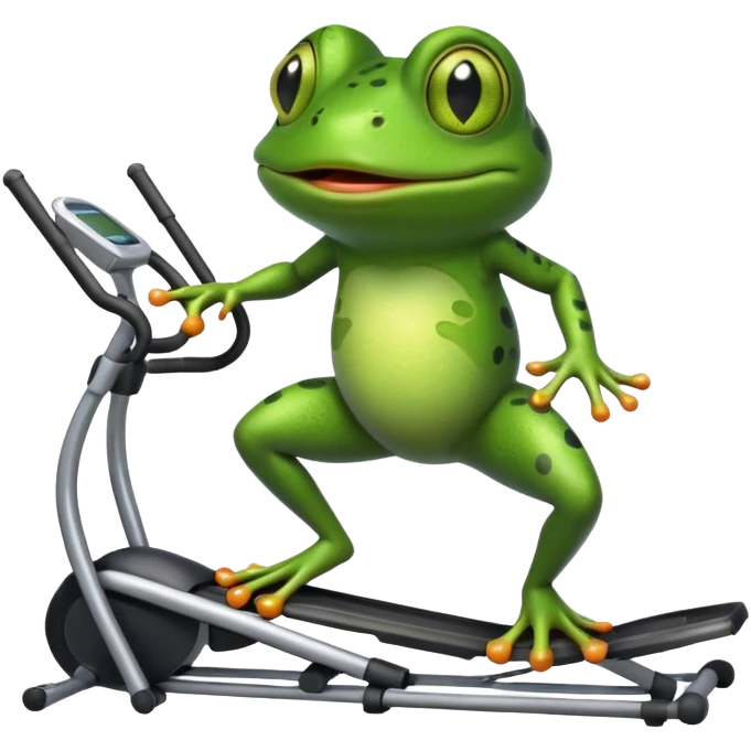 Frog using eliptical emoji