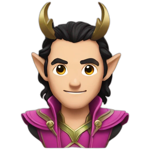 Loki in pink emoji