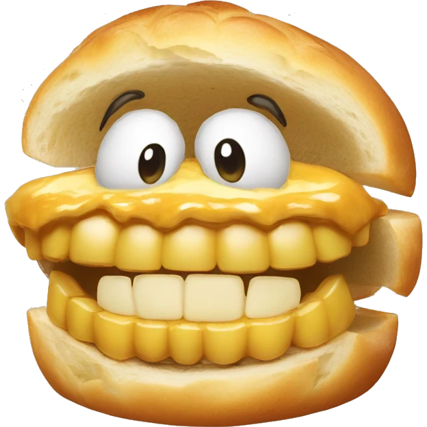 un boulanger avec les dents écartées  emoji
