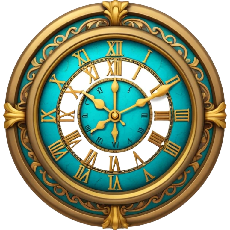 ancient colorful clock emoji