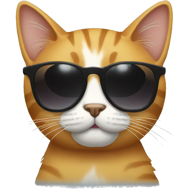 Cat with sunglasses emoji