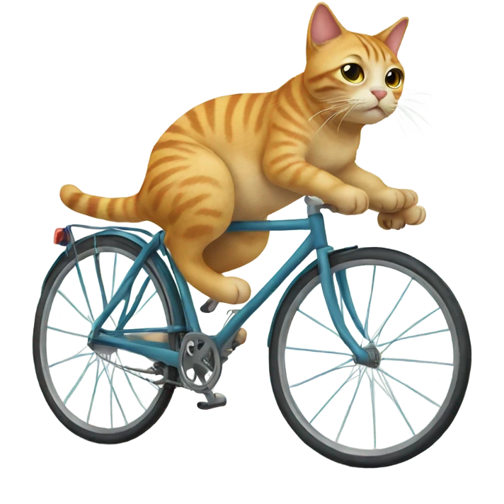 Cat on bicycle  emoji