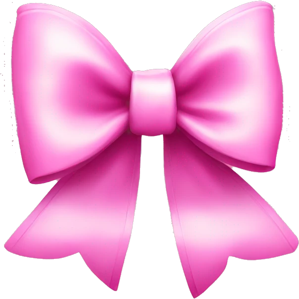 Pink bow with sparkles emoji