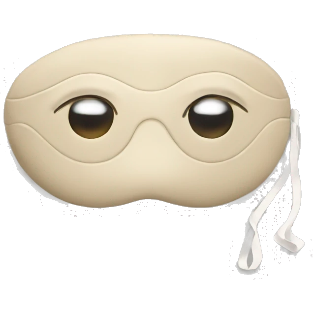 beige sleeping eye mask  emoji
