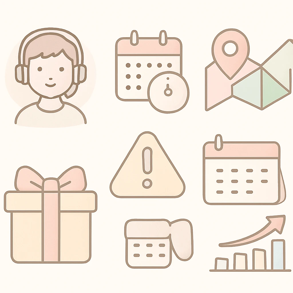 person with short hair and headphones, soft line avatar style, gentle lines and pastel hues emoji