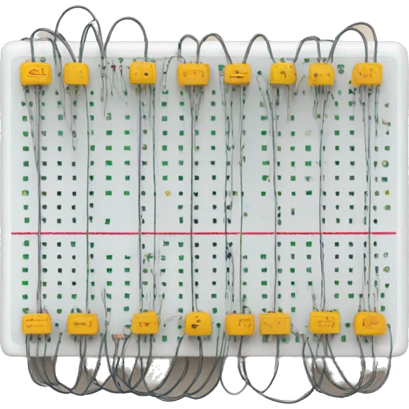 breadboard with wires emoji