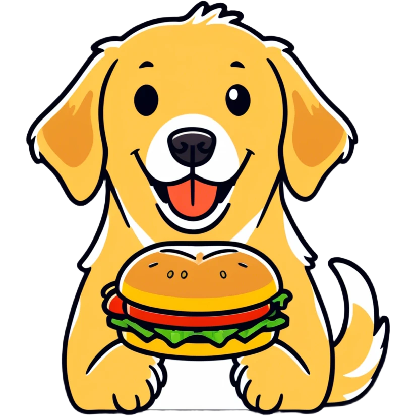 Dog eating McDonald  emoji