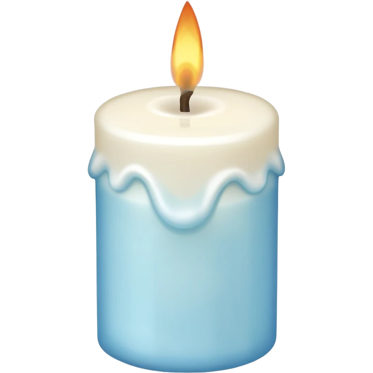 Christmas candle with light blue details emoji