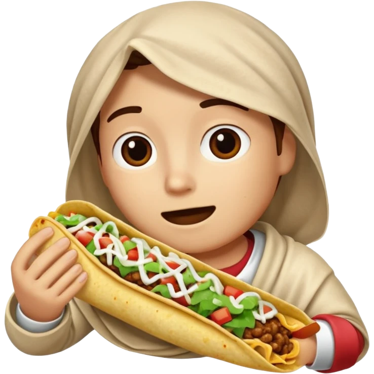 Eating burrito emoji