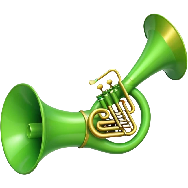 green toy circle horn instrument  emoji