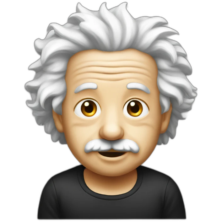  einstein with black t-shirt emoji