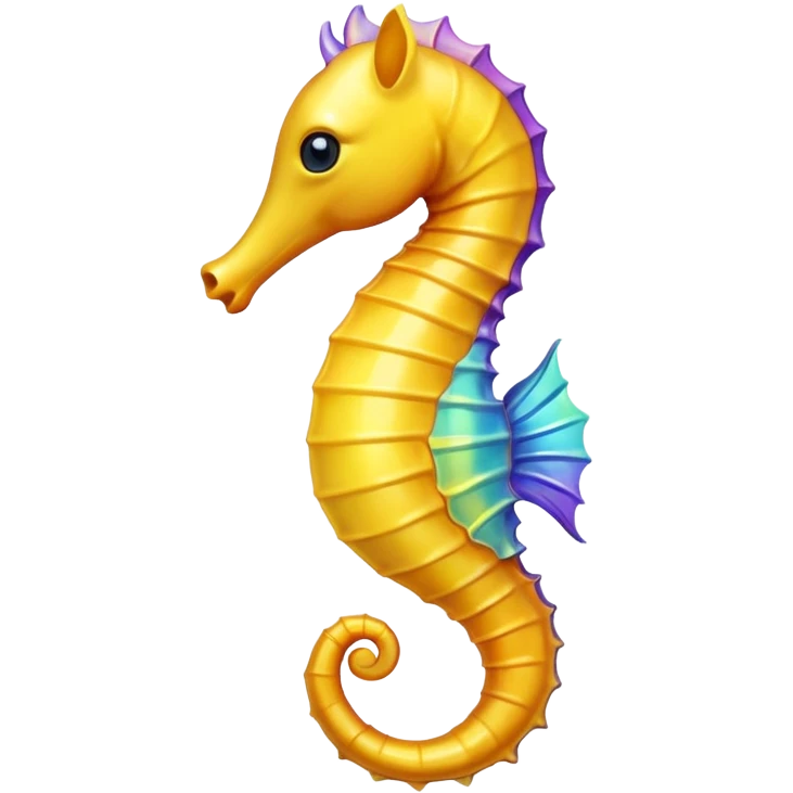Seahorse yellow emoji