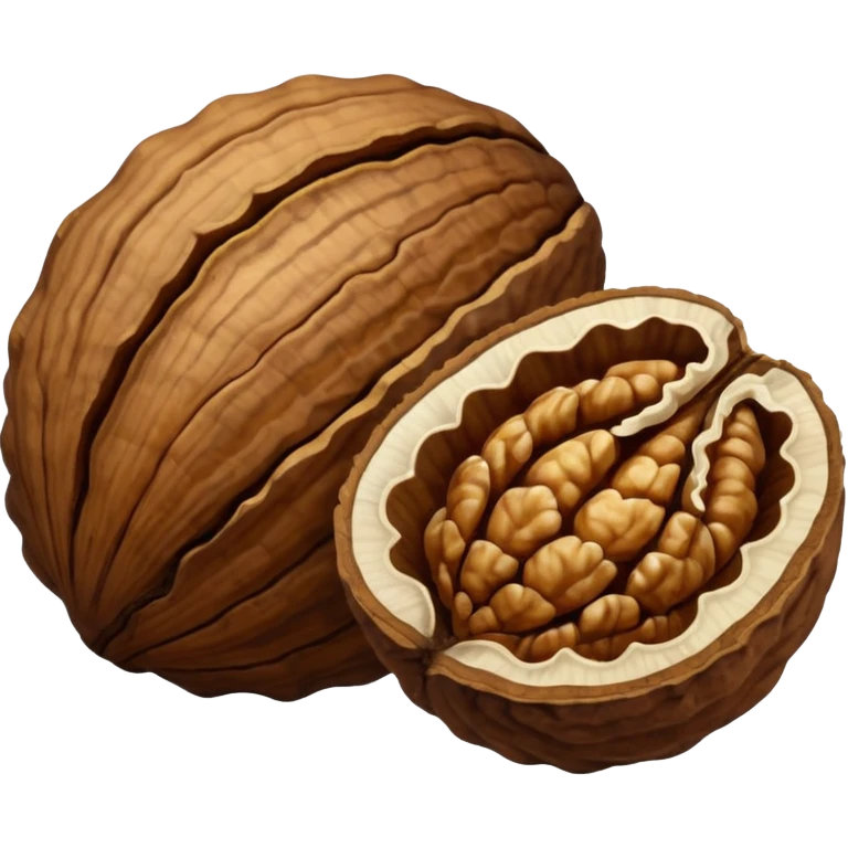 walnut with shall emoji