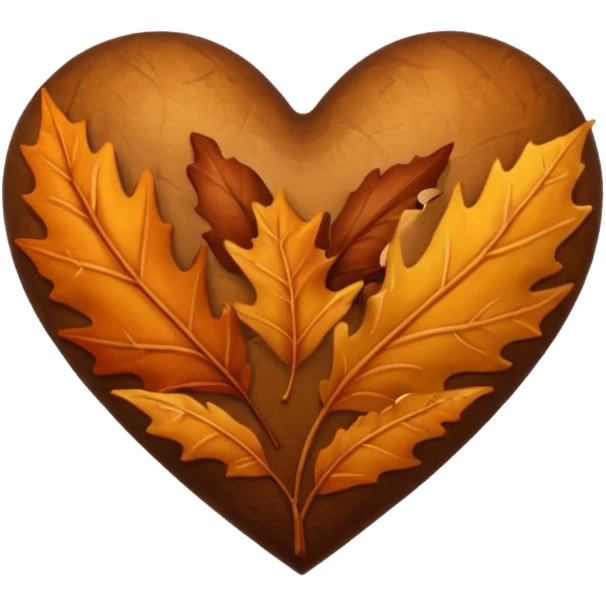 Brown heart for fall emojis emoji
