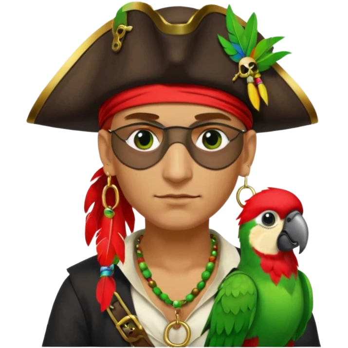 pirate and parrot emoji