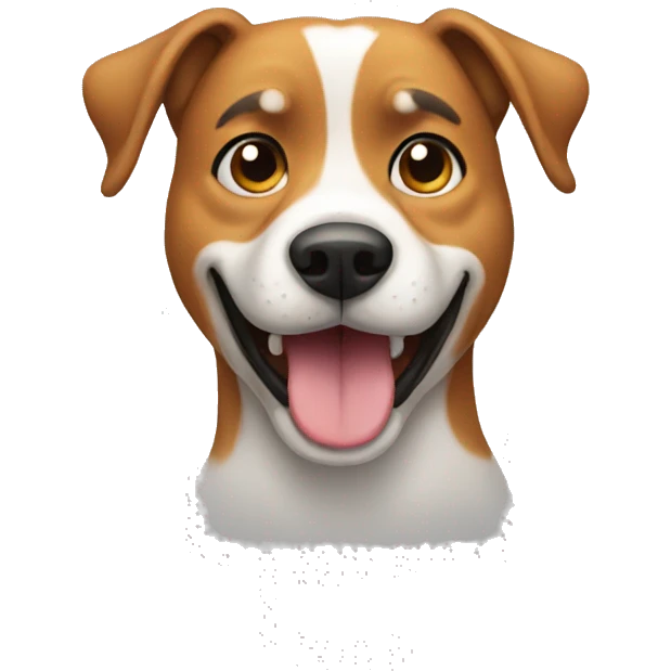 Silly dog emoji