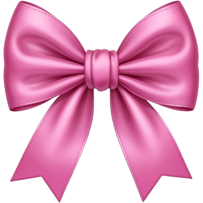 Pink bow cartoon emoji