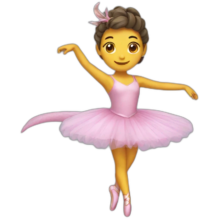 Dragon ballerina emoji