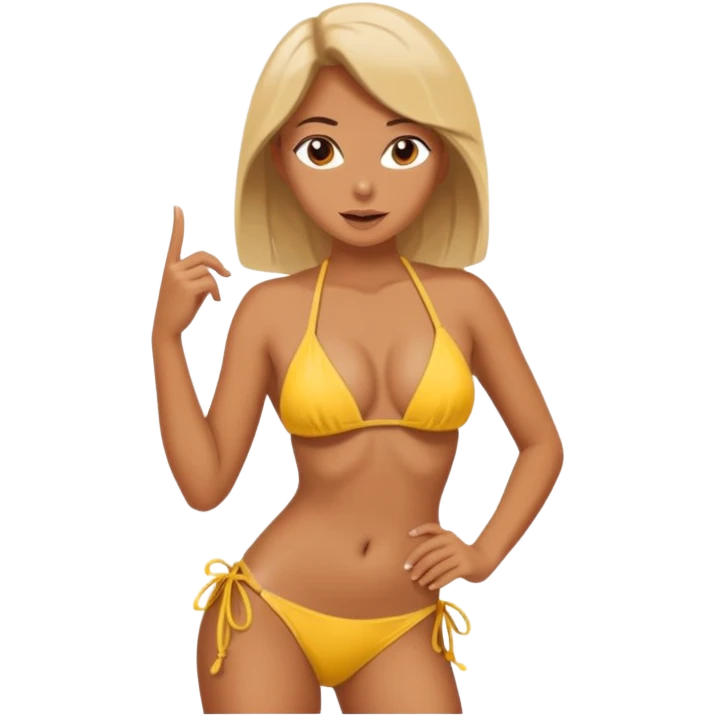 dildo kullanan kadın bikinili emoji