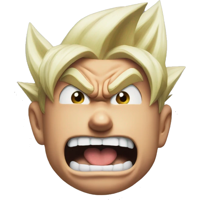 Goku has a rage emoji