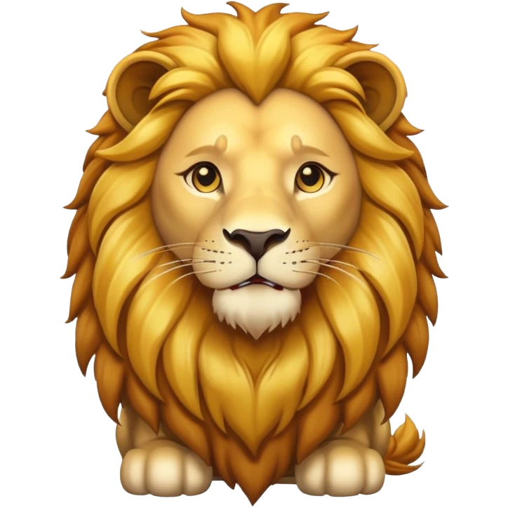 majestic lion with mane emoji