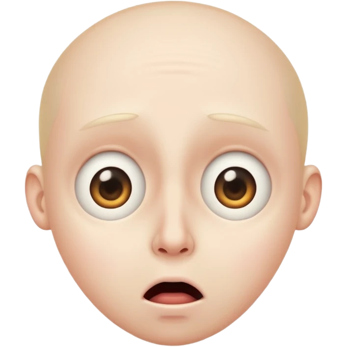 surprised face without nose emoji