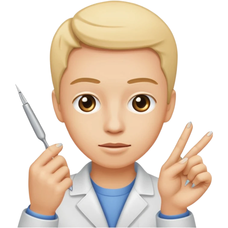 tweezers held by fingers lifting a small object emoji