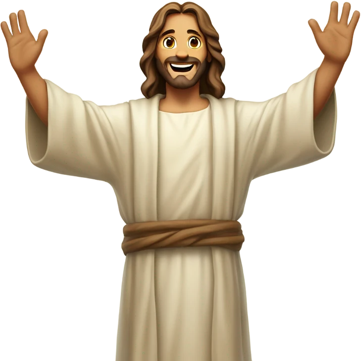 Jesus Christ touchdown emoji