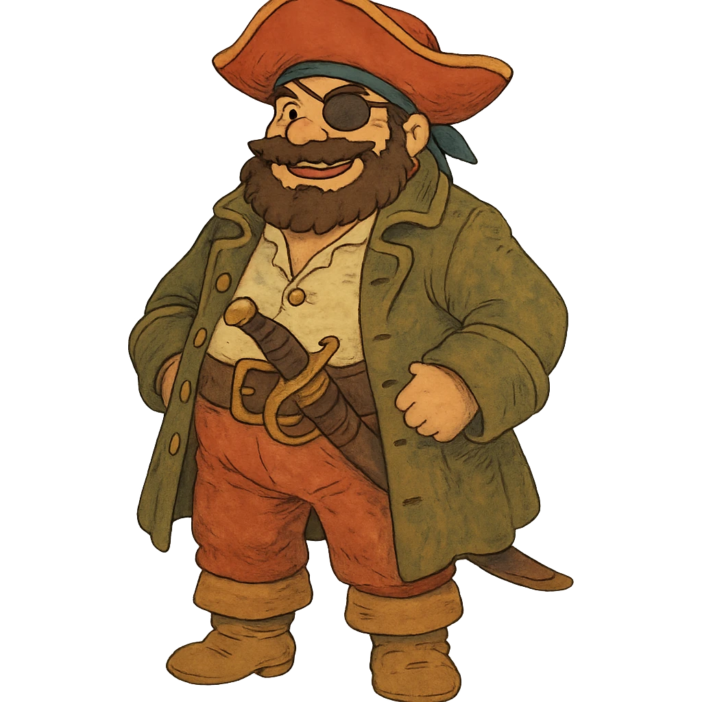 ghibli style pirate emoji