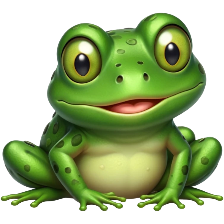 A frog eating the world emoji