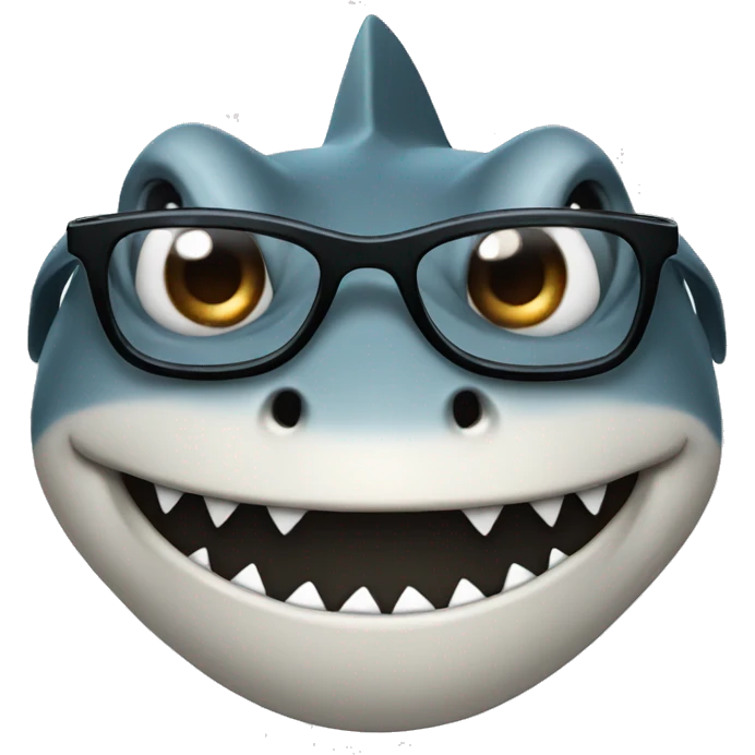 Shark with glasses  emoji