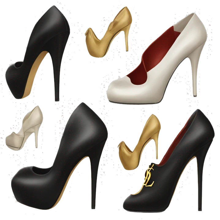 high heels yves saint laurent emoji