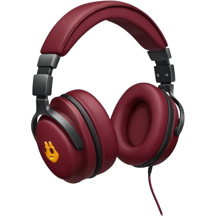 burgundy headphones emoji