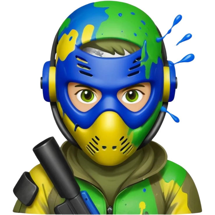 paintball player face emoji