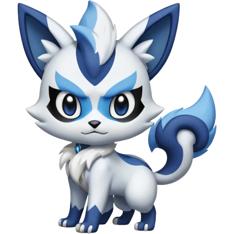 Meowstic-Dewott-Absol-fusion (full body) emoji
